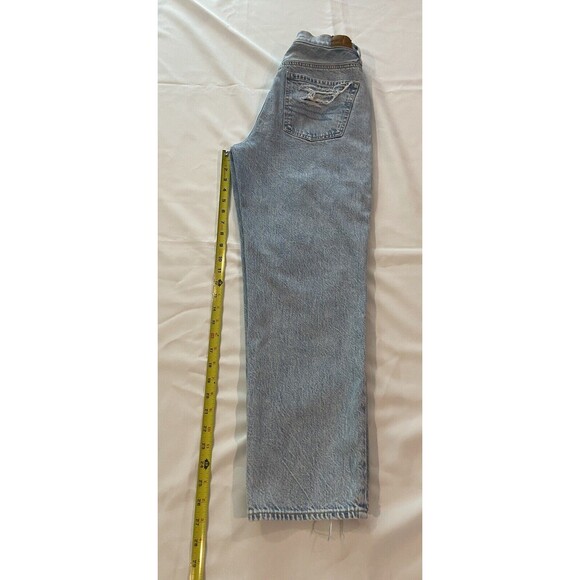 American Eagle Jeans 90s Boyfriend Distressed High Rise Button Fly Size 2 - Picture 6 of 11